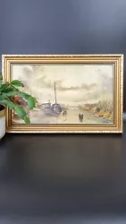 Buy Oil On Board Vintage Beach Scene Painting Framed Signed Alex Lowers 1980 • 32.99£