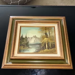Buy Vintage Framed Richard Schiller Oil On Canvas Painting Mountain Landscape • 49.72£