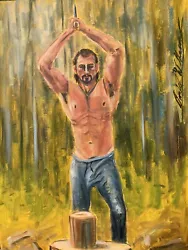 Buy Original Gay Male Interest Art Oil Painting By Daniel W Green Nude Man • 236.25£