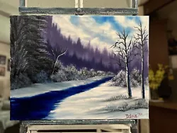 Buy Original Oil Painting 18x24 “Winter Hollow” Art/Landscape (Bob Ross Style) • 50.19£