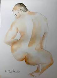 Buy WATERCOLOR PAINTING GAY MALE NUDE   Authenticity Certificate • 57.05£
