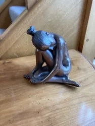 Buy Lovely Small Art Deco Style Female Nude Bronze Effect Sculpture By Oliver Tupton • 20£