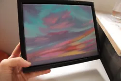 Buy Skyscape Colourful Sky Painting On Canvas - Small Size -Unframed Rolled Canvas • 25£