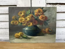 Buy Beautiful French Floral Oil Painting On Board, Flowers, Signed, Vintage, Old, • 84.99£