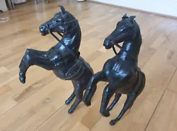 Buy Vintage Horse Sculpture Leather Wrapped Equestrian ,Rare • 20£