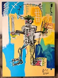 Buy Jean-michel Basquiat Oil On Canvas Painting Signed And Sealed Measures 50cmx70cm • 520.60£
