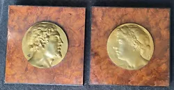 Buy  Profiles Of A Couple  Robert COCHET Signed Gold Bronze Medals C 1930 • 170.44£
