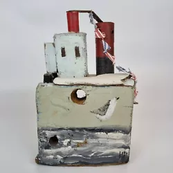 Buy Hettie Pittman? Driftwood And Mixed Media Sculpture Of A Ship On The Waves 30cm • 195£