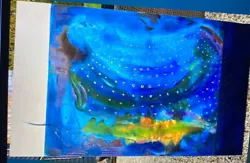 Buy Aqua Haze By Nina Dolan. Oil On Stretched Canvas~ X Large Statement Art. • 750£