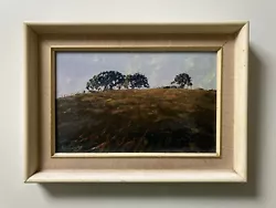 Buy Vintage 1976 Impasto Oil Painting  Abstract Trees -golden Hill - Signed Framed • 60£