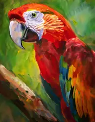 Buy Parrot Decor Wall Art, Digital Image Picture Photo Wallpaper Background Close Up • 1.51£