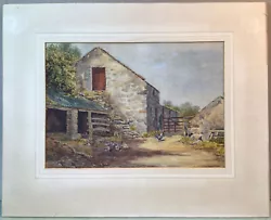 Buy Circa 1900s Farm Yard Scene Watercolour Unframed • 68.32£
