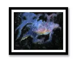 Buy Space And Nebula  Hand Painted - Acrylic Painting Unique Gift (Print) ID : 1562 • 4.99£