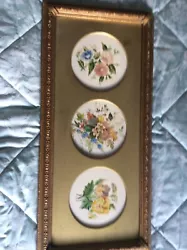 Buy Attractive Antique Circular Paintings Painted On Board In Gold Frame • 48£