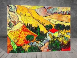 Buy Van Gogh Valley With House Farmer Landscape FRAMED CANVAS PAINTING ART PRINT 559 • 29.81£