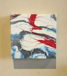 Buy 'Fishpond' Original Handmade Unique Fluid Art Acrylic Painting Box Canvas 20x20 • 45£