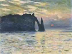Buy Etretat, Sunset 1883 MON104 Monet Poster Art Print A4 A3 A2 A1 • 3.53£