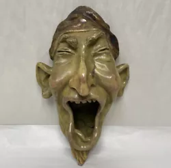 Buy Odd Antique Pottery Head Face Sculpture Mask Grotesque, Snake Signature Serpent • 1,412.77£