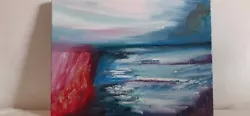 Buy Abstract Seascape Atmospheric Oil Painting On Canvas - Unframed -Rolled Canvas  • 70£