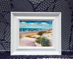Buy Oil Painting, Original, Ocean, Coast, Beach, Seaside, Scotland, Norfolk, Dunes • 28£