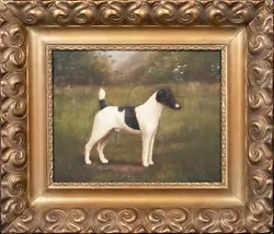 Buy 19th Century English Dog Portrait Black & White Jack Russell Terrier CROWTHER • 1,875£