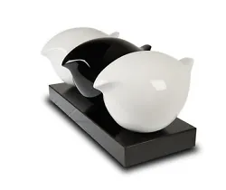 Buy Modern Art Sculpture  3 Birds In Black & White . Base Real Marble. Width 58 Cm • 251.26£