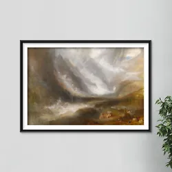 Buy J. M. W. / William Turner - Valley Of Aosta Snowstorm (1837) Poster Painting Art • 6.50£