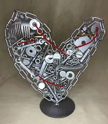 Buy Handmade Scrap Metal Art HEART With Veins Anniversary GIFT Love Sculpture Weld • 83.12£