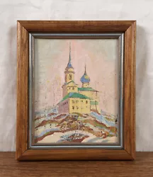 Buy Old Church, Winter Cityscape, Religious Painting, Original Oil Painting • 82.81£