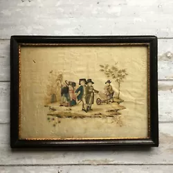 Buy 18th Century Painting On Silk Children Playing Dated 1795 Rural Scene • 675£