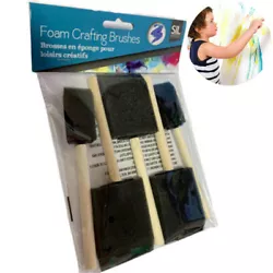 Buy 4Pcs Foam For Acrylics Sponge Brush Brushes Wood Handle Artists Painting School • 3.84£