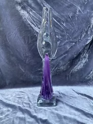 Buy Hand Blown 37 Cm Purple Glass Angel Statue Ornament Sculpture Present Gift 🎁 • 54.99£