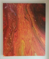 Buy 'Lava' Original Handmade Unique Fluid Art Acrylic Pour Painting 40x50 Cm • 175£