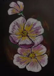 Buy Original Painting Picture Dry Pastel Paper Flower 5.5×7.5  • 5.37£