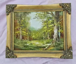 Buy Oil Painting Vintage,artist F Edger,woodland Lovely Detail Signed • 8.50£