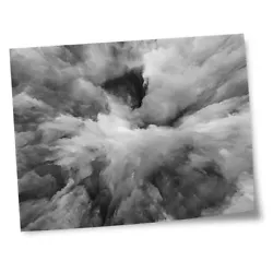 Buy 8x10  Prints(No Frames) - BW - Watercolour Cloud Explosion Paint  #42091 • 4.99£