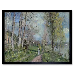 Buy Alfred Sisley Banks Of The Seine At By Painting Wall Art Print Framed 12x16 • 10.99£
