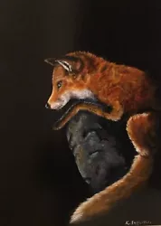 Buy Original Painting. Fox Wildlife . Fine Art. Signed K Eggleston • 29.99£