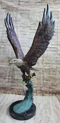 Buy Perched Bird Of Prey Bronze Statue Sculpture Ornithology Eagle Hawk Falcon Sale • 1,342.55£