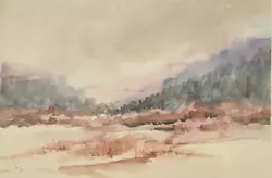 Buy Linn C 2001  Impressionist Mountain Rural  Landscape Watercolor Painting • 128.47£