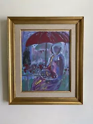 Buy Framed Vintage Swedish Abstract Modernist Figure Woman Girl Painting • 595£