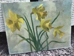 Buy Mid Century Impressionist Still Life Oil Painting Daffodils Elizabeth Day • 9.99£