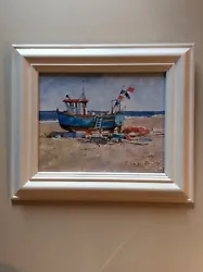 Buy Framed Acrylic On Board|: Fishing Vessel 'SILVER HARVEST' Aldeburgh - Ken Curtis • 29.99£
