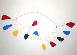 Buy Abstract Modern Primary Colors Large Hanging Mobile Painted Museum Quality New • 355.21£