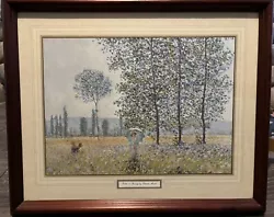 Buy Vintage Claude Monet Fields In Spring Oil On Canvas Framed Art Painting Signed • 75£