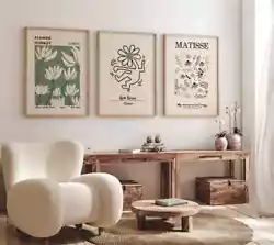 Buy Matisse Picasso Keith Haring Green Wall Art Home Print Picture Retro 3 Set A4 A3 • 9.99£