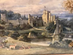 Buy Original Watercolour Of Windsor Castle (?) By Arthur James Stark 1831-1902 • 1,602.50£