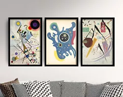 Buy Wassily Kandinsky Set Of 3 Paintings, Art Print Poster, Stars Composition 8 • 199£