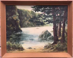 Buy 1970 Vintage Original Oil Painting Boat Landscape Signed By Artist 49cm • 26.50£