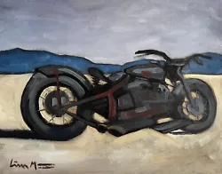 Buy Original Impressionist Painting Motorcycle Utah Salt Flats Signed 11x14 • 80.45£